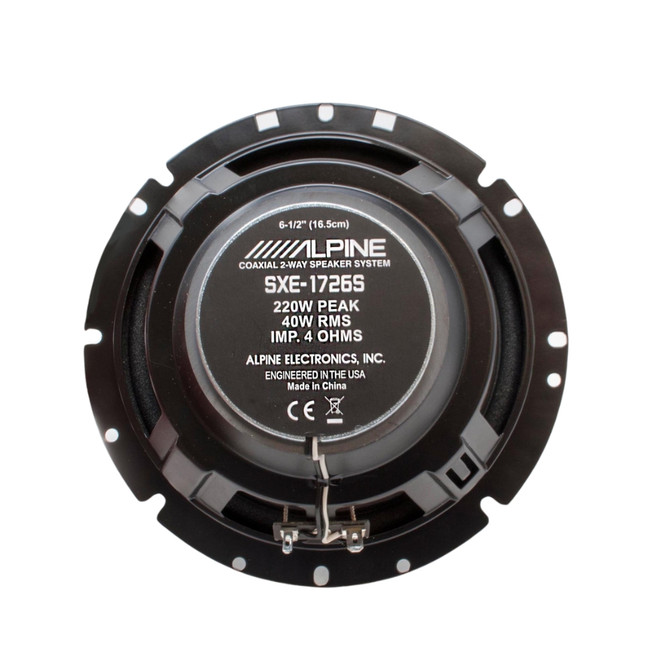 Alpine SXE-1726S SXE Series 6.5" 40 Watts RMS 2-Way Coaxial Speakers (Pair)