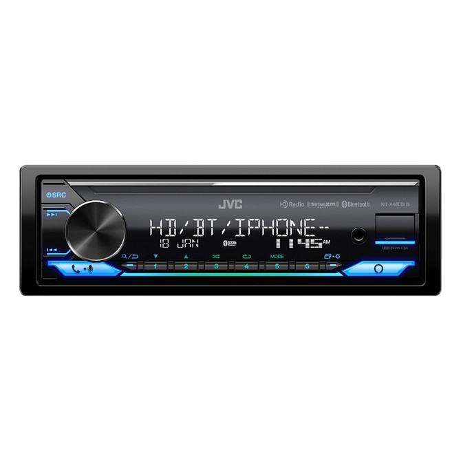 JVC KD-X480BHS 1 DIN Digital Media with Alexa, HD Radio, and Bluetooth