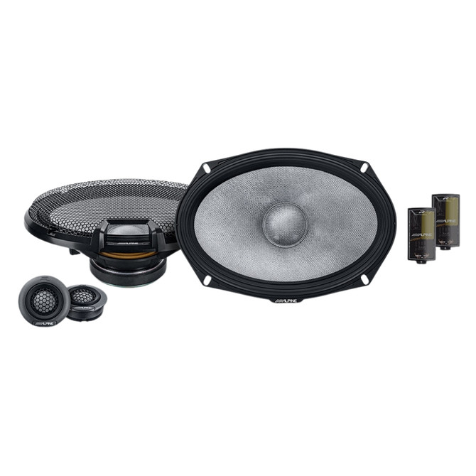 Alpine R-Series R2-S69C 6×9" 2-Way Component Speakers with 300 Watt Peak Power