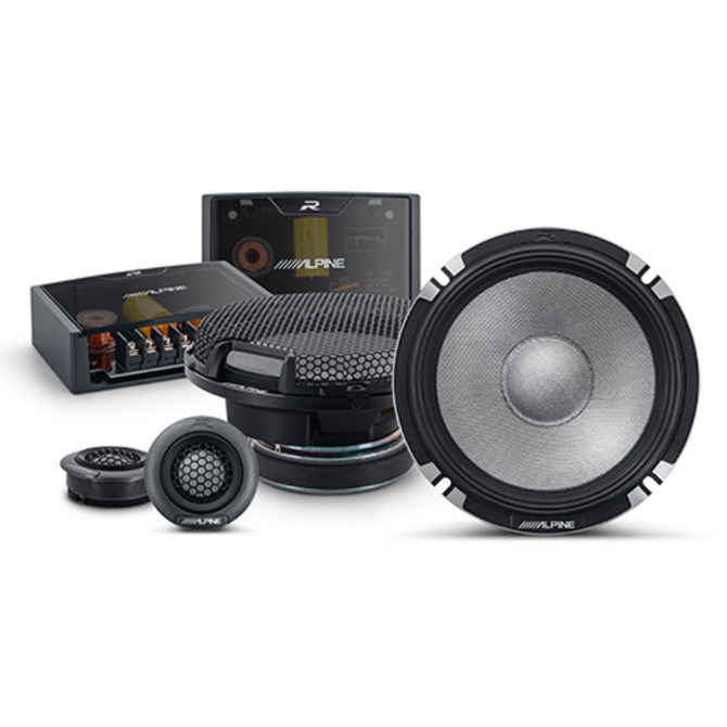 Alpine R-Series R2-S652 6-1/2" 2-Way Component Speakers with 300 Watt Peak Power