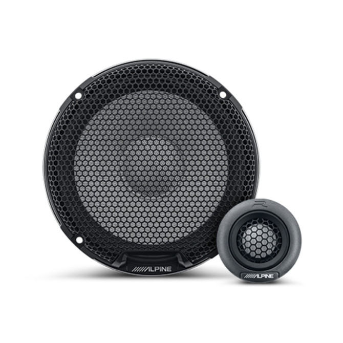 Alpine R-Series R2-S652 6-1/2" 2-Way Component Speakers with 300 Watt Peak Power