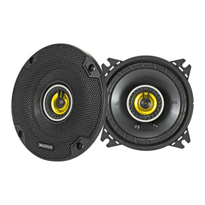 Kicker 46CSC44 CS Series 4" 2-Way Coaxial Car Speakers with 150 Watt Peak Power