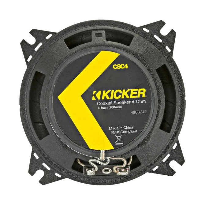 Kicker 46CSC44 CS Series 4" 2-Way Coaxial Car Speakers with 150 Watt Peak Power