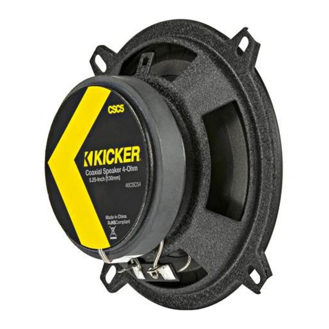 Kicker 46CSC54 CS Series 5-1/4" 2-Way Coaxial Car Speakers with 225 Watts Peak