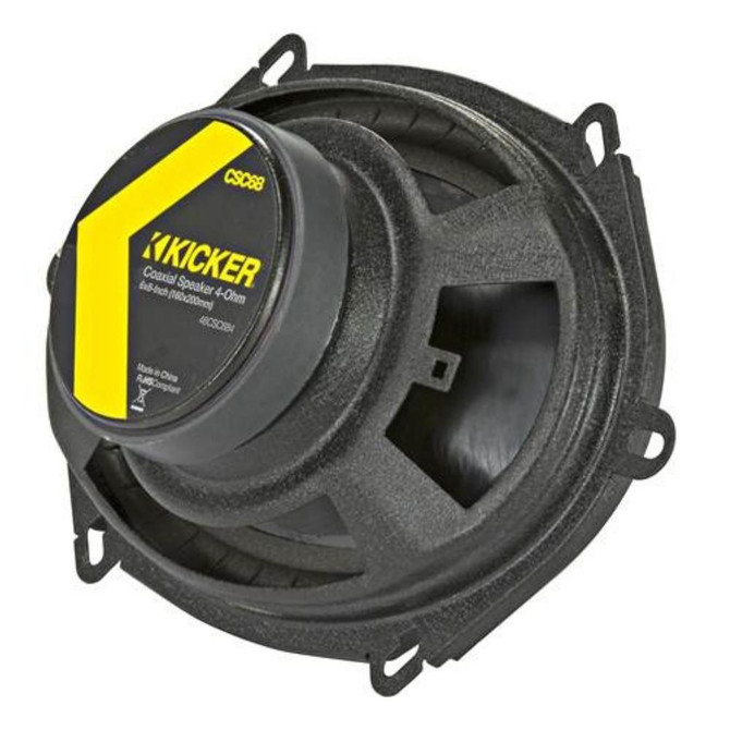 Kicker 46CSC684 CS Series 6"x8" 2-Way Coaxial Car Speakers with 225 Watts Peak