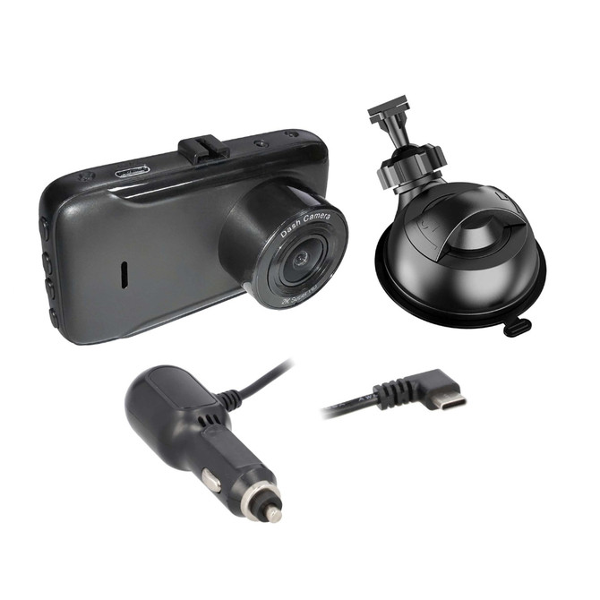iBeam TE-DVR-30 Window Mounted Forward/Rear-Facing Standard 12V outlet 2K DVR