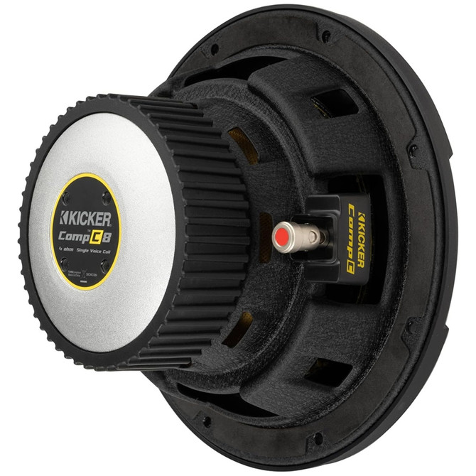 Kicker 50CWCS84 CompC 8" Subwoofer 400 Watts Peak, Ribbed Polyurethane Surround