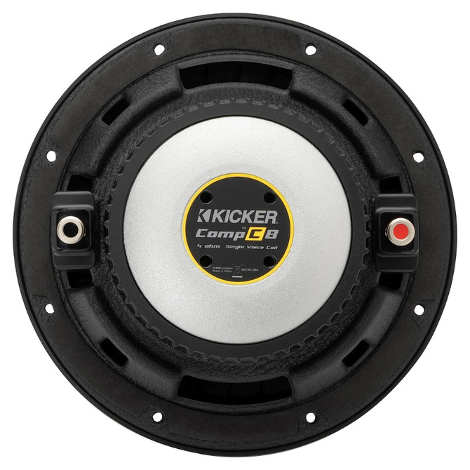 Kicker 50CWCS84 CompC 8" Subwoofer 400 Watts Peak, Ribbed Polyurethane Surround