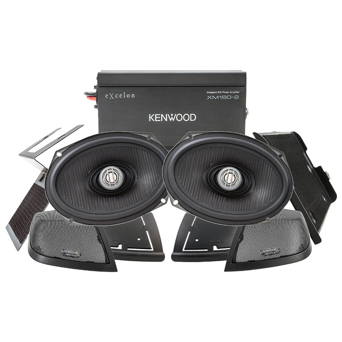 Kenwood Excelon P-HD2R Rear Amp Package for 2014-Up Harley-Davidson Motorcycles