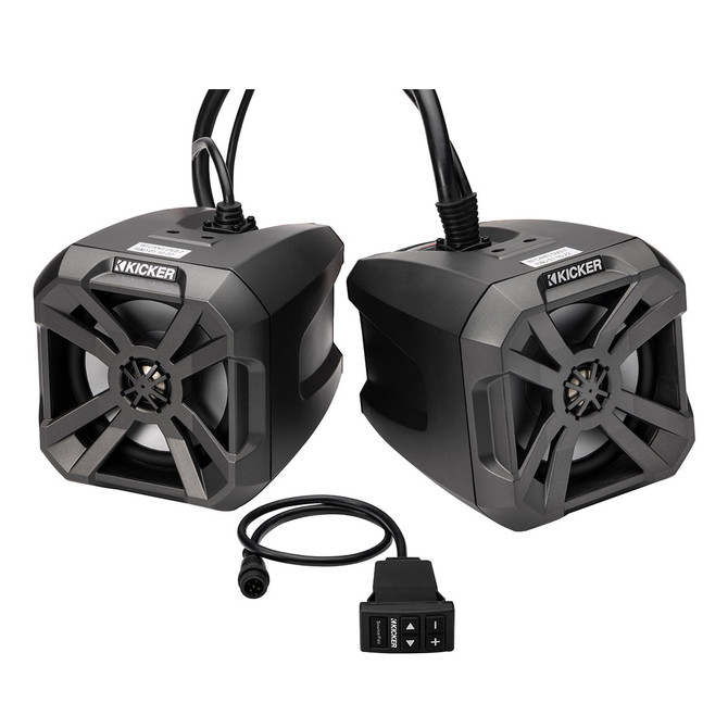 Kicker 48BTCAN65 Two-Way 6.5" PowerCan Speakers with Bluetooth and LED lighting