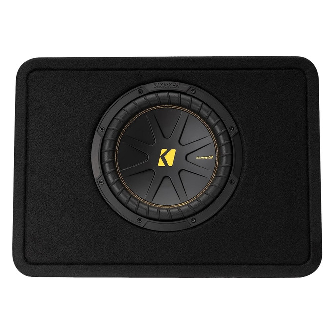 Kicker 50TCWC104 50 Series CompC 10" Subwoofer Enclosure, 500 Watts Peak Power