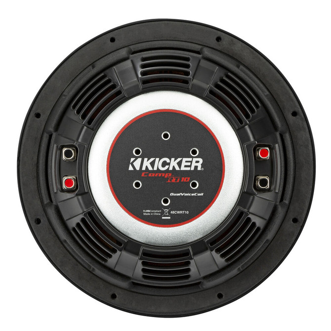 Kicker 48CWRT104 800W Peak 10" Comp RT Series Shallow-Mount Subwoofer