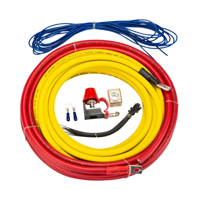 Kicker 47KMPK4 Marine-Grade Amplifier Wiring Power Kit (4-Gauge)