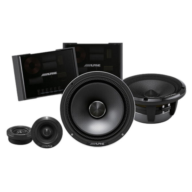 Alpine Status HDZ-653S Hi-Res 6.5” 3-Way Slim-Fit Component Speaker Set