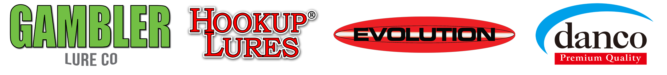 Gambler Lures, Hookup Lures, Evolution, Danco, R and R Tackle, Mustad