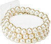 Floral Corsage Bracelet - Ivory Pearl Beads - Delicate (Sm Wrist)