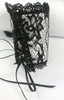 Black Lace Corsage Wristlet With Black Ribbon