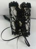 Black Lace Corsage Wristlet With Black Ribbon