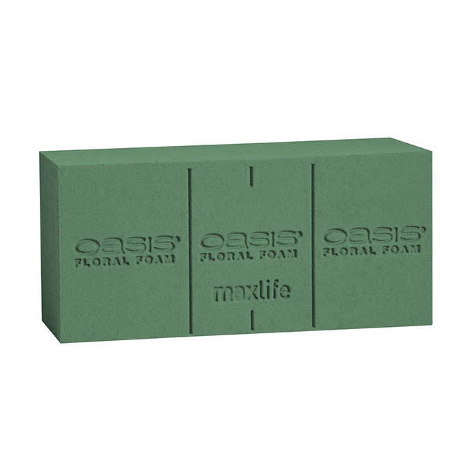 Oasis Wet Floral Foam Bricks - 3 x 4 x 9 Single Brick