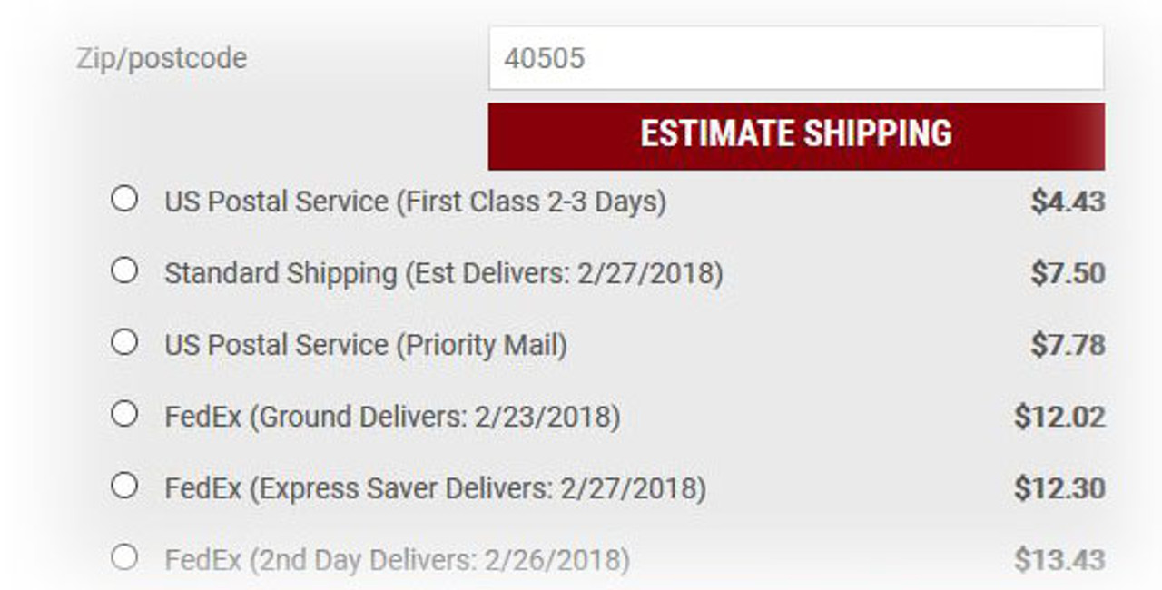 New Lower Shipping Rates- Calculated Real-Time!