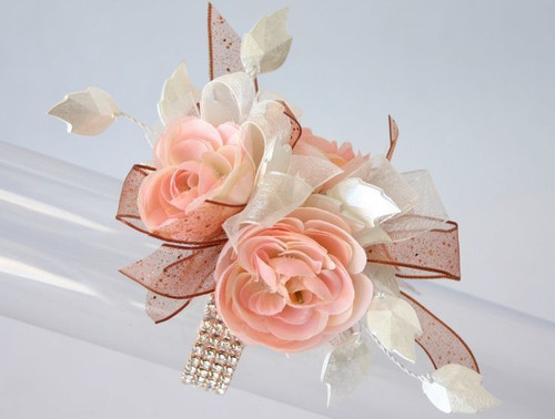 Bride Wrist Flower Bracelet Silk Pearl Rose Corsage Bridesmaid Wedding  Supplies | eBay