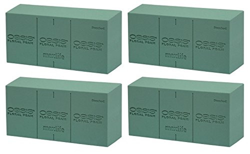 Oasis Floral Maxlife Standard Foam Bricks, Green (Pack of 4)