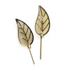 Gold and Crystal Filigree Leaves