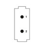 Módulo de insertos de contactos HC-M-02-CT-M