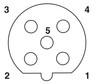 Conector para datos SACC-M12FSB-5CON-PG9 SH AU