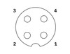 Conector SACC-M12FS-4CON-PG7