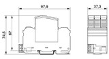 Descargador de sobretensiones modelo 2 VAL-SEC-T2-2+F-120DC-FM