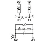 Módulo de relés RIF-1-RPT-LV-24AC/2X21