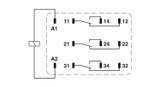 Relé individual REL-PR3-24DC/3X21