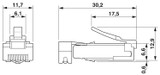 Conector enchufable RJ45 CUC-STD-C1PGY-S/R4E8:1