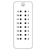 Juego de conectores enchufables HC-EVO-B16PT-BWD-HH-M25-PLRBK
