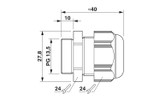 Prensaestopas G-INS-PG13,5-M68N-PNES-LG