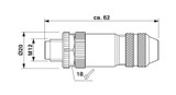 Conector para datos SACC-M12MSB-5CON-PG9 SH AU