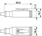 Cable para sensores/actuadores SAC-2P-DTMS/3,0-PUR/DTFS