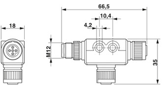 SAC-5PT-F/F-M VP - Distribuidor T