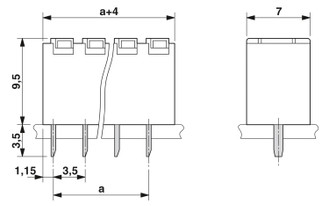 FK-MPT 0,5/ 8-3,5 - Borna para placa de circuito impreso
