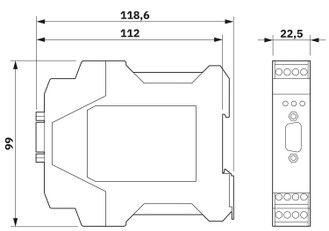 PSM-ME-RS232/RS485-P - Convertidor de interfaces