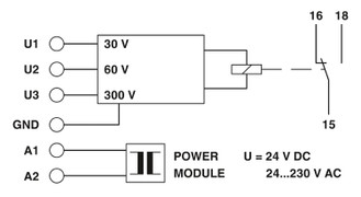 Relé de control EMD-SL-V-UV-300