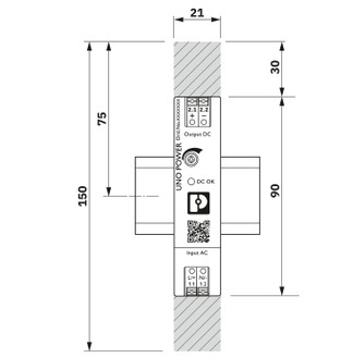Fuente de alimentación UNO2-PS/1AC/24DC/30W/PT