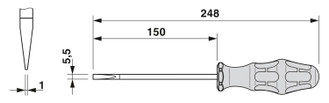 SZF 3-1,0X5,5 - Destornillador