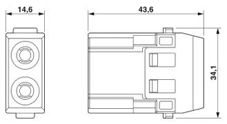 HC-M-02-CT-M - Módulo de insertos de contactos