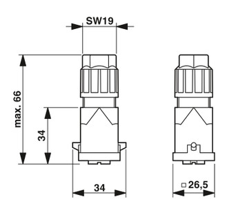 HC-A3-BUQ1,5-TFL-G-PA - Conector