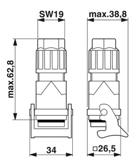 HC-A3-STQ1,5-KML-G-PA - Conector