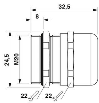 G-INS-M20-S68N-NNES-S - Prensaestopas