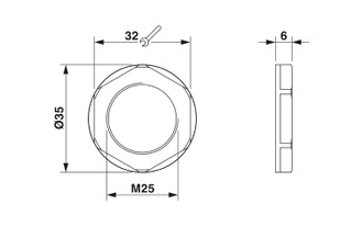 A-INL-M25-P-GY - Contratuerca