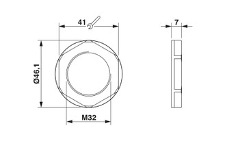 A-INL-M32-P-GY - Contratuerca